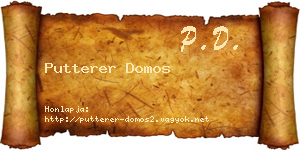 Putterer Domos névjegykártya